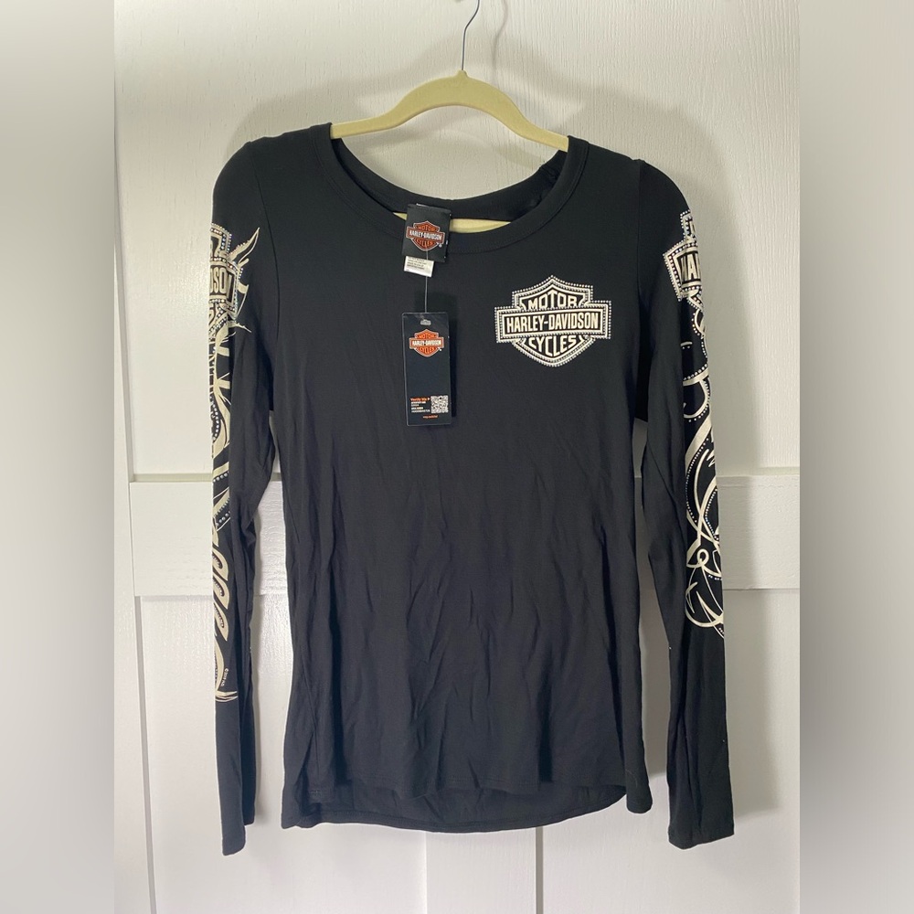 NWT Long Sleeve Harley Davidson medium shirt bling